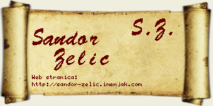 Šandor Zelić vizit kartica